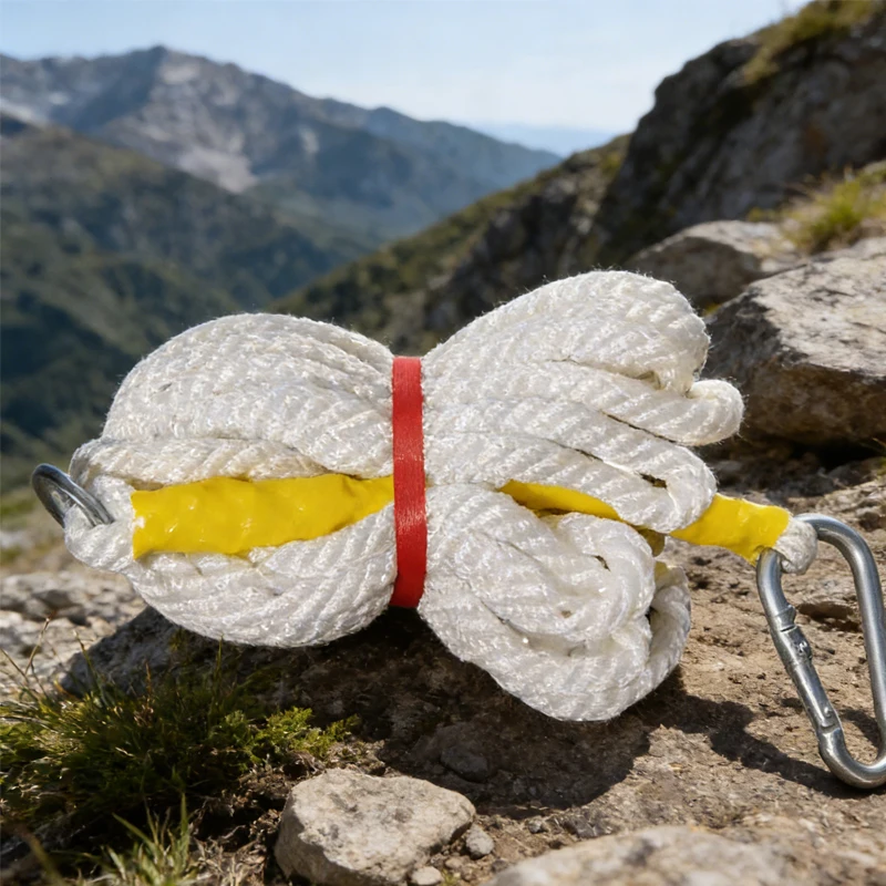 

Многофункциональный трос для экстренного спуска, белый страховочный трос для кемпинга, снаряжение для выживания на природе, аксессуары для альпинизма