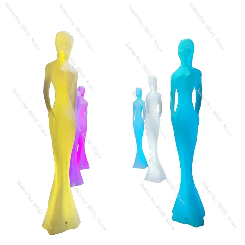 

Luminous model ornament creative beauty Chen humanoid light indoor outdoor exhibition decoration hotel floor landscape light
