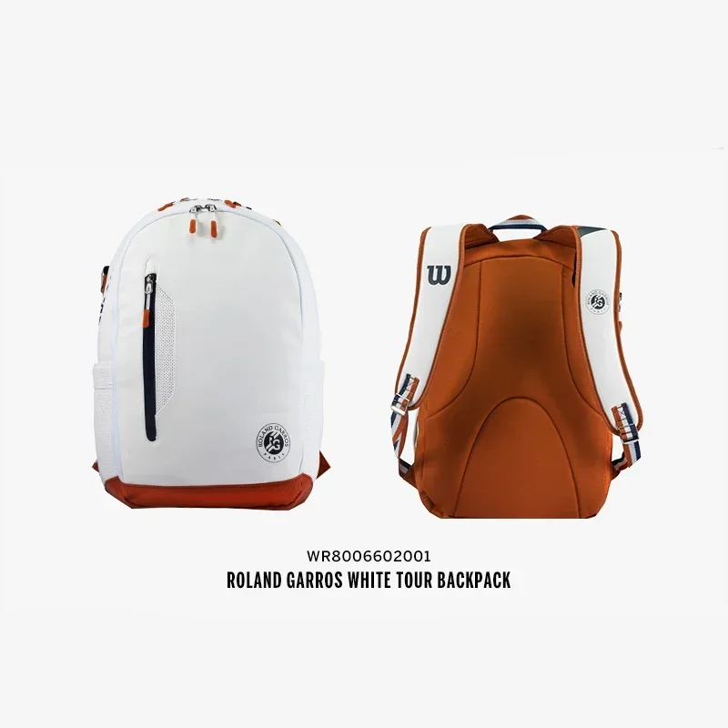 Wilson Roland Garros - Clay Tennis Bag, 2-racket Max Backpack with compartments, commemorative trip to the French Open