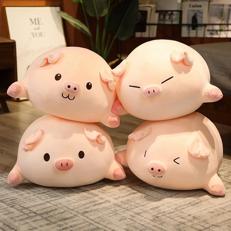 

New 40-80cm Kawaii Cartoon Pig Plush Toys Kids Cushion Pillow Soft Sofa Animal Stuffed Dolls Plushie Children Birthday Gift