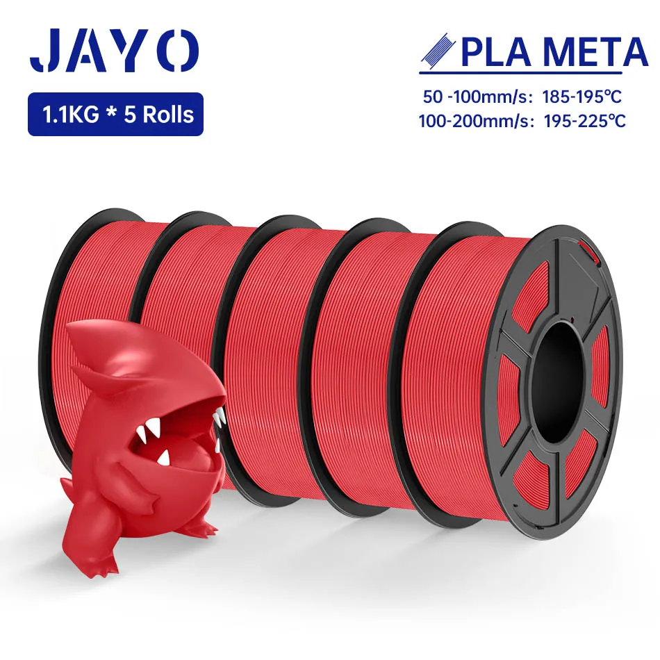 JAYO PETG/ABS/ASA/ZIJDE/TPU/PLA Serie Filament 1.75 MM 5 Rolls 3D Printer 100% Geen Bubble voor FDM DIY Gift Materiaal Snelle Verzending