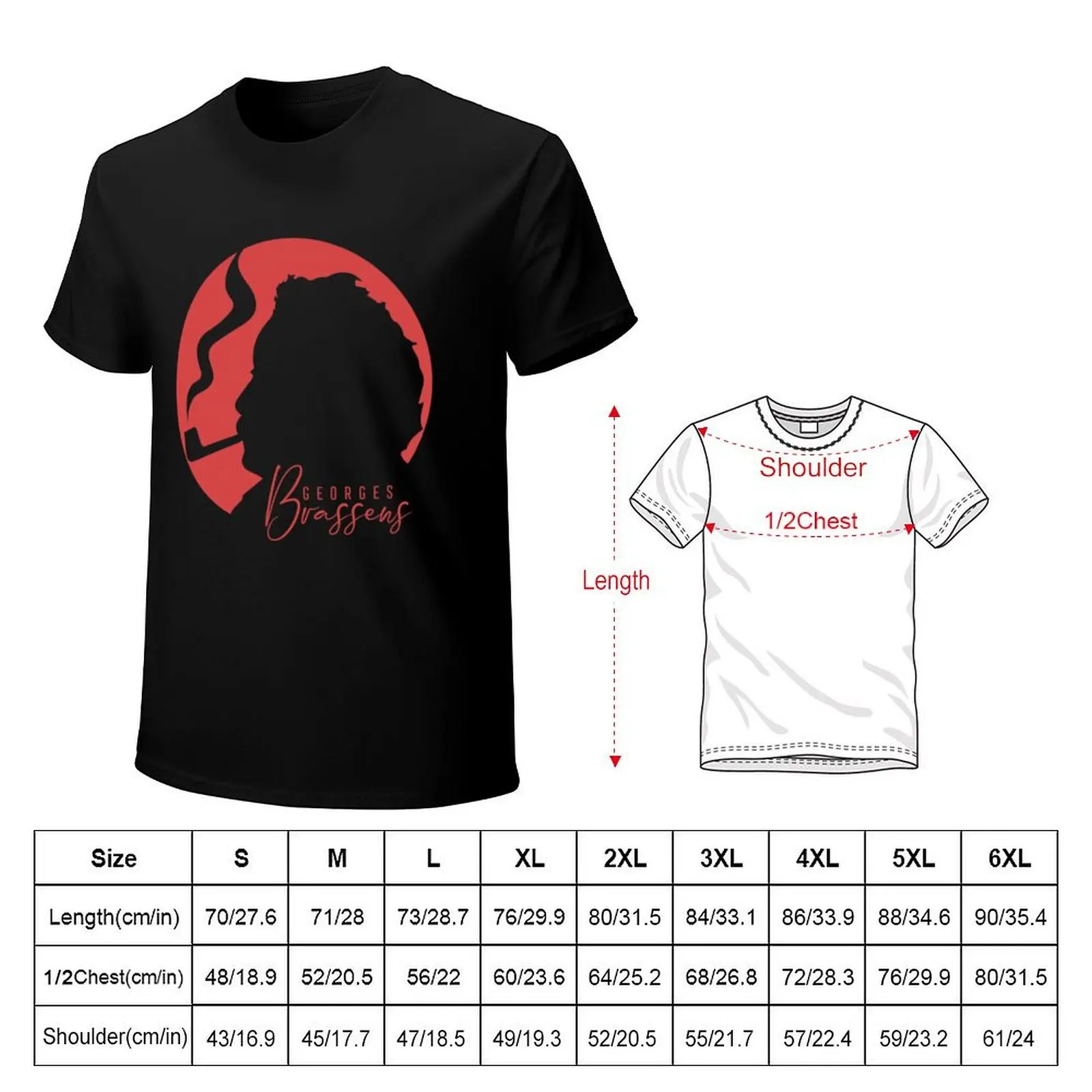 Georges Brassens classique T-Shirt quick drying valentines clothes valentines boutique clothes tshirts for men