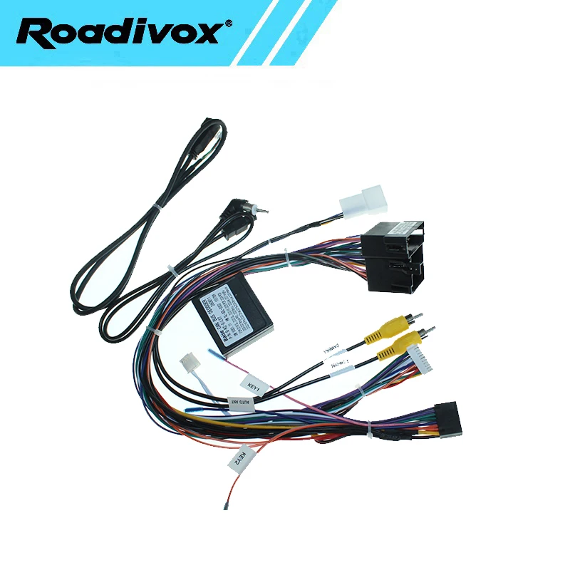 Android Car Radio Power Wire Cable Adapter Canbus Decoder for Geely GL X6 Binyue Haoyue  16 Pin Wiring Harness 2DIN Stereo
