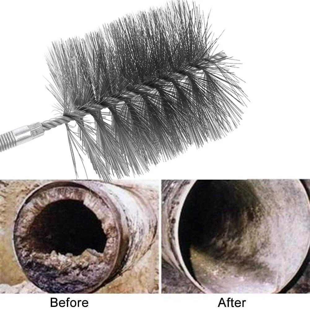 Home Improvement Chimney Brush Cleaning Brush Round Easy Assembly Efficient Cleaning Steel Wire Fireplace Brand New