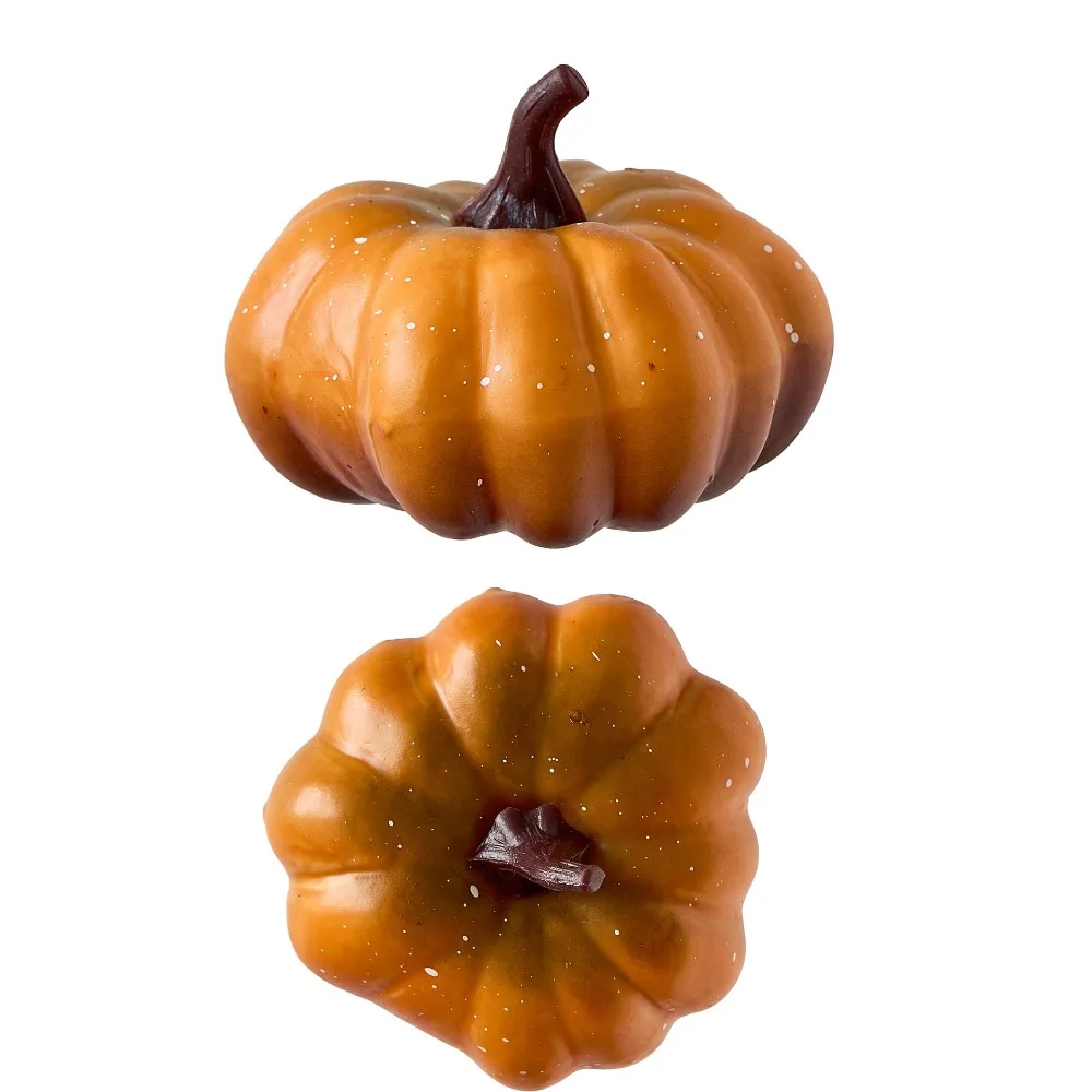 6PCS 1/9PCS Halloween Artificial Pumpkin Autumn Harvest Plastic Material Fake Pumpkin Mini Fake Pumpkin DIY Artware