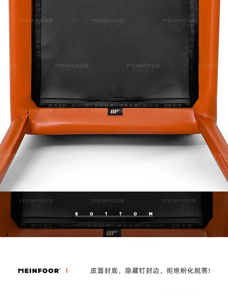 كرسي طعام مصنوع من الجلد الإيطالي الفاخر، مقعد مصمم حديث وبسيط للمنزل والفندق والمطعم