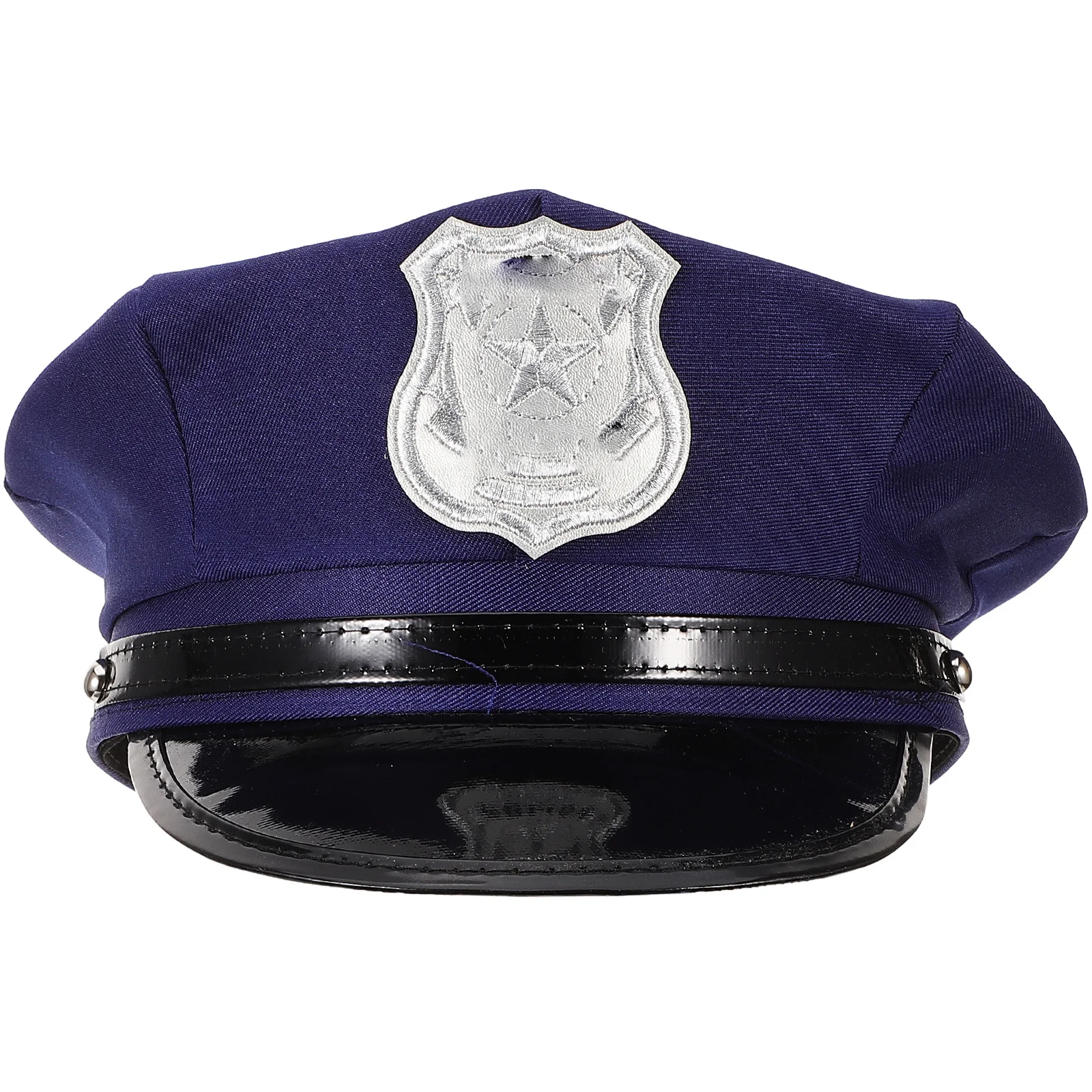 

1Pcs Octagon Badge Police Hat Classic Unisex Military Party Cosplay Performance Blue Octagon Badge Police Hat