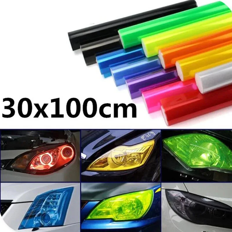 Car Fog Light Headlight Taillight Tint Vinyl Film Sheet Sticker Scratch Resistant Auto Body Film Cover Tunning Car Accessories