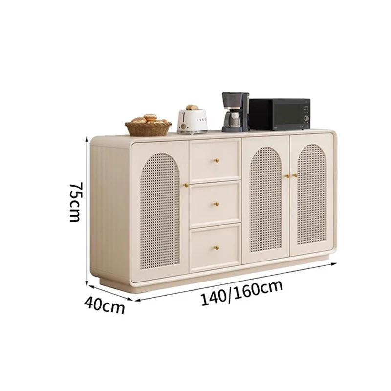 Cream Style Living Room Cabinets Light Simple Style Display Cabinet Aesthetic Unique Muebles Home