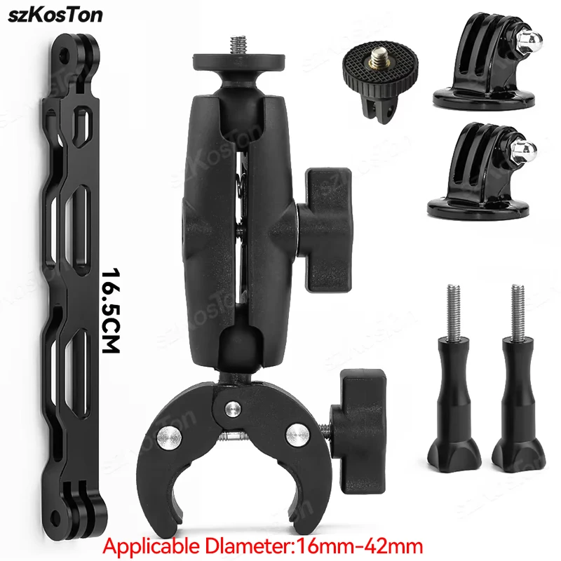 SZKOSTON Motorrad Fahrrad Kamera Halter Lenker Halterung Fahrrad Halterung für GoPro 13 12 11 10 9 8 DJI Action 6 5 Pro NANO Insta360 X5 X4 10