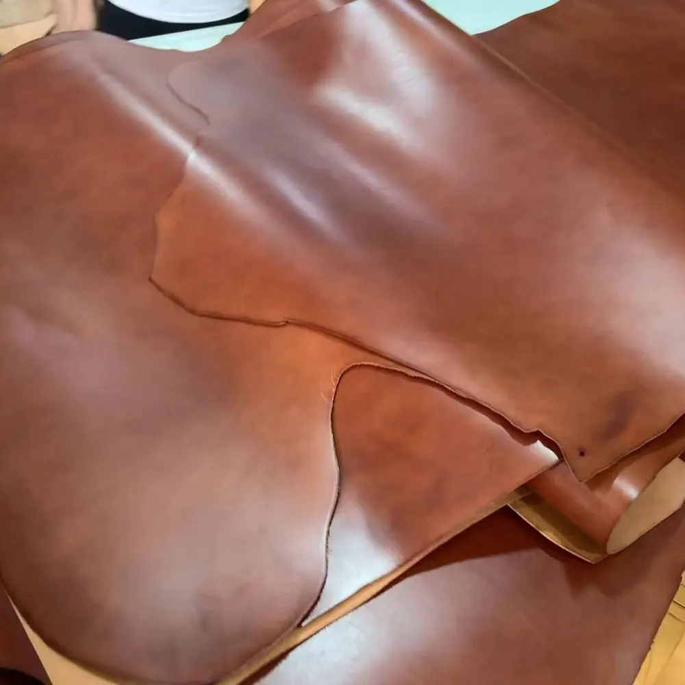 leather craft leather genuine leather about 1mm cowhide vintage veg. tanned leather craft brown caramel Vegetable handmade