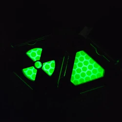 Luminous Triangle Listing Molle Webbing Pendant DIY Computer Backpack Extension Lanyard Outdoor Bag Accessories Reflective Card