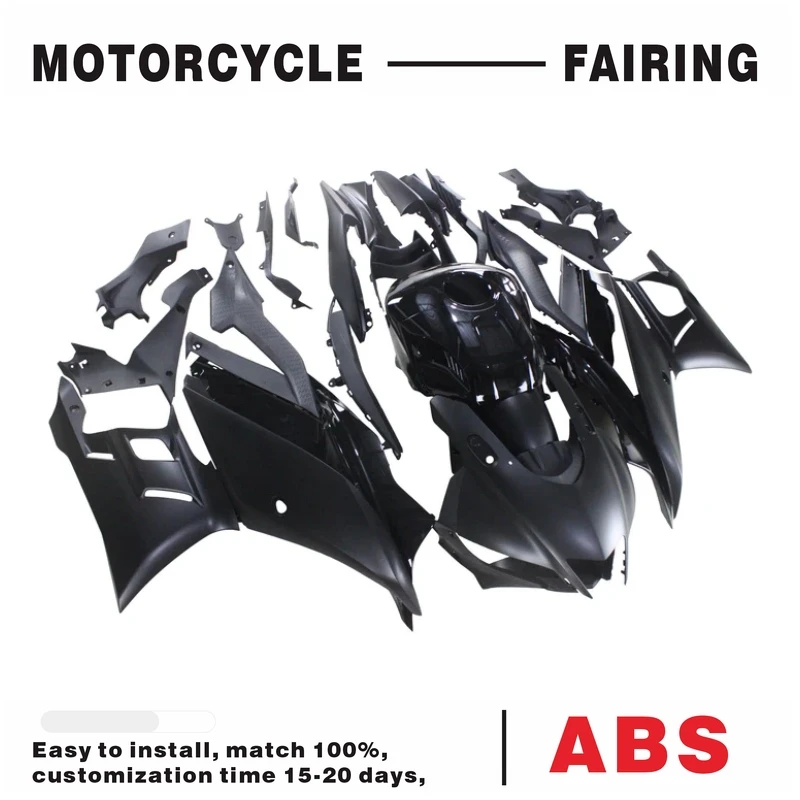 FOR YAMAHA 2019-2021 YZF R3/YZF R25 BLACK MATTE BLACK FAIRING KIT