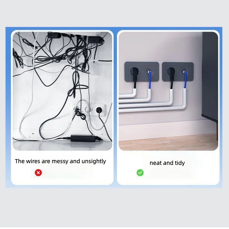1 Stück 1/2/3/5m Selbstklebender Wand-Kabelkanal Wandmontierter Kabelverstecker Flexibles Kabelmanagement für Zuhause und Büro