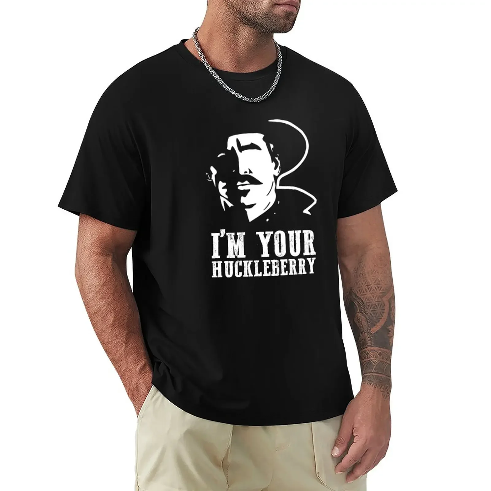 I'm Your Huckleberry Vintage Cowboy Say When T-Shirt plus size tops anime mens champion t shirts