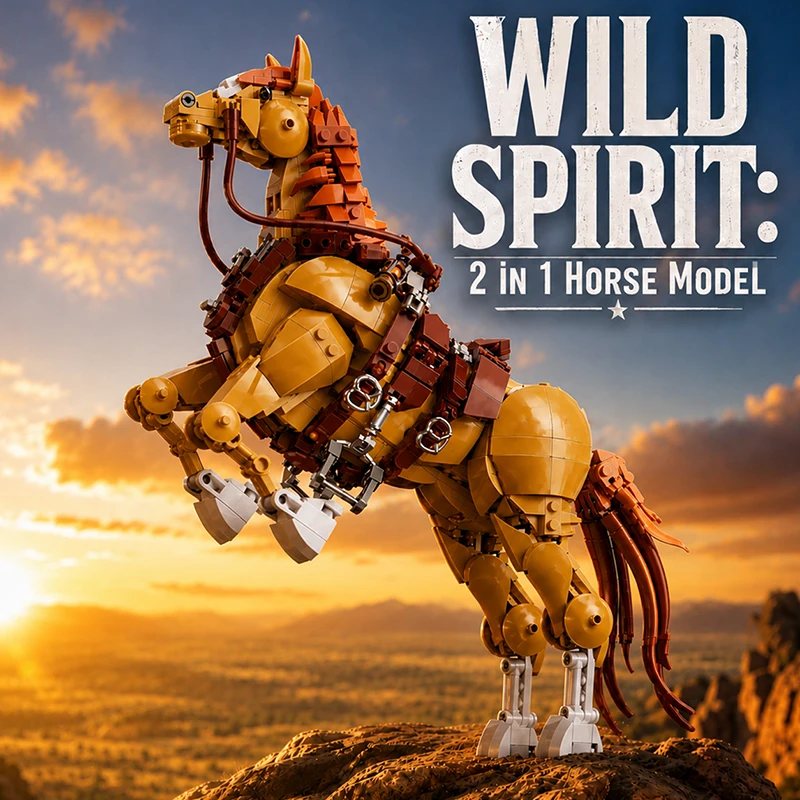 Model Kit Horse - 2 in 1 Horse Building Blocks