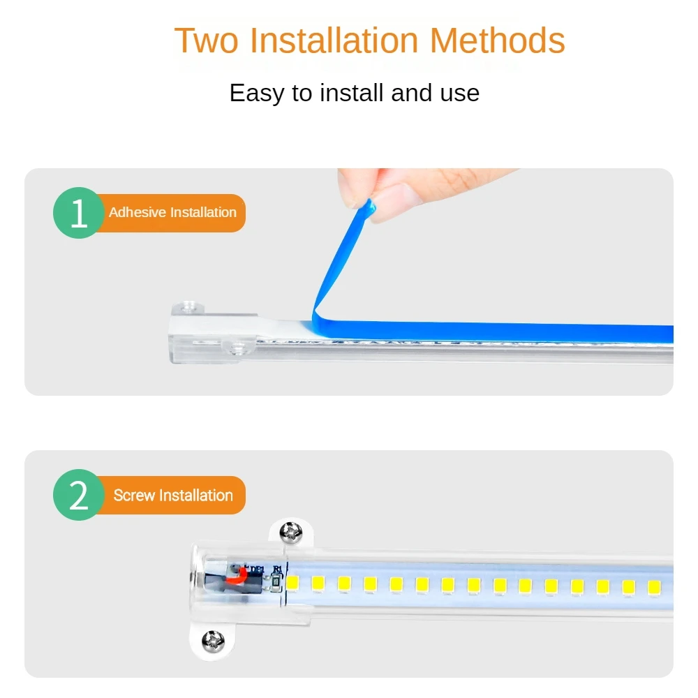 ABZV-LED Grow Light Strip 50cm 3-Head for Indoor Flower Rack Plants Growing Sunlight Full Spectrum Lamp EU Plug