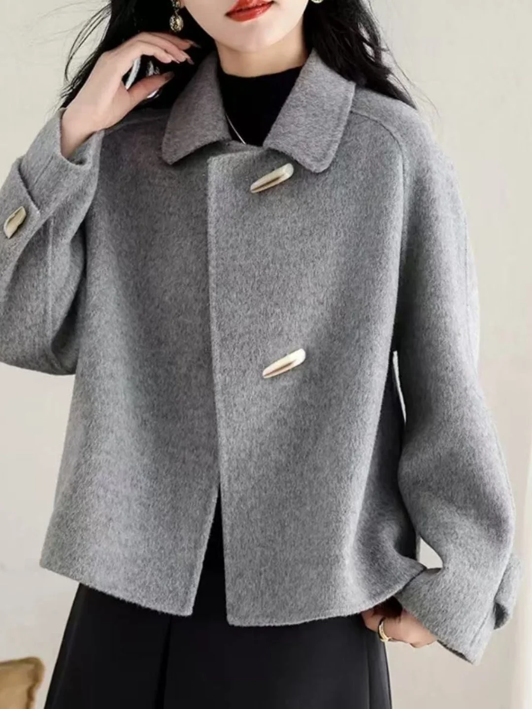Thickened Double-Sided Velvet Coat Outerwear Autumn Winter New Loose Short Korean Version plus Size Women's Fashion Outerwear
