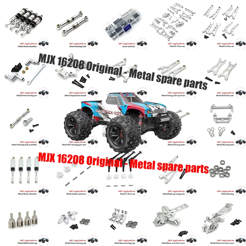 

MJX 1/16 M163 16208 16209 16210 H16V3 радиоуправляемая модель автомобиля с дистанционным управлением передние и задние качели вверх и вниз части