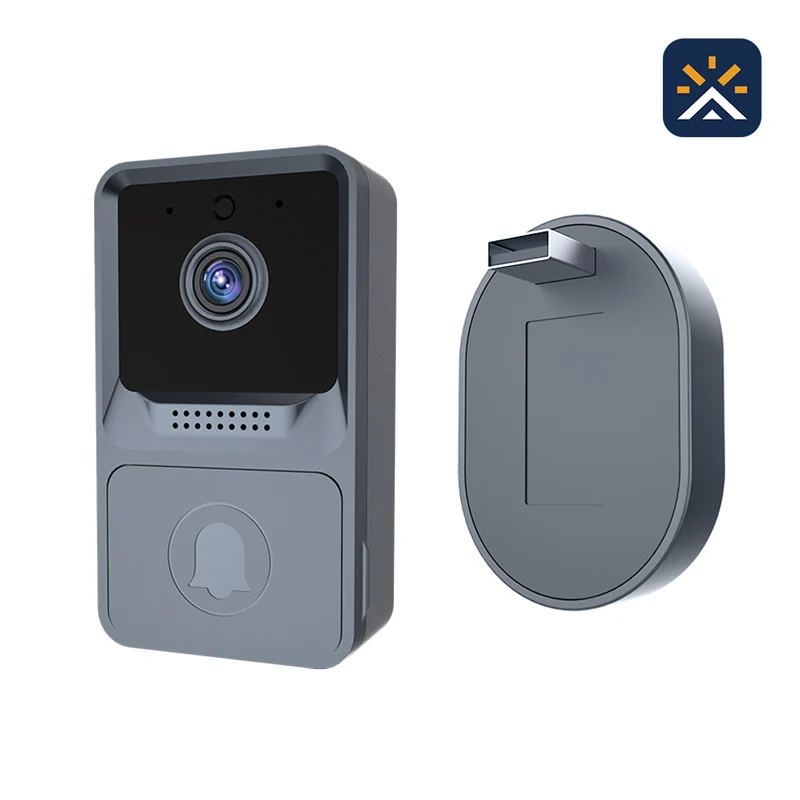無料クラウドストレージ WIFI IP ドアベル ワイヤレスインターホン ビジュアルドアビューアー 120度広角ビデオドアホン
