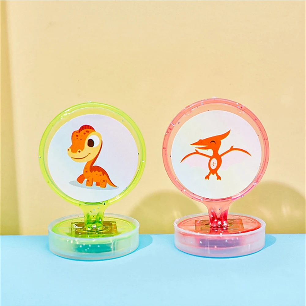 Prevenire l'inchiostro dall'evaporazione del timbro di ricompensa sigillare il coperchio sigillo dell'asilo modello di animale domestico carino facile da trasportare sigillo di sigilli di animali