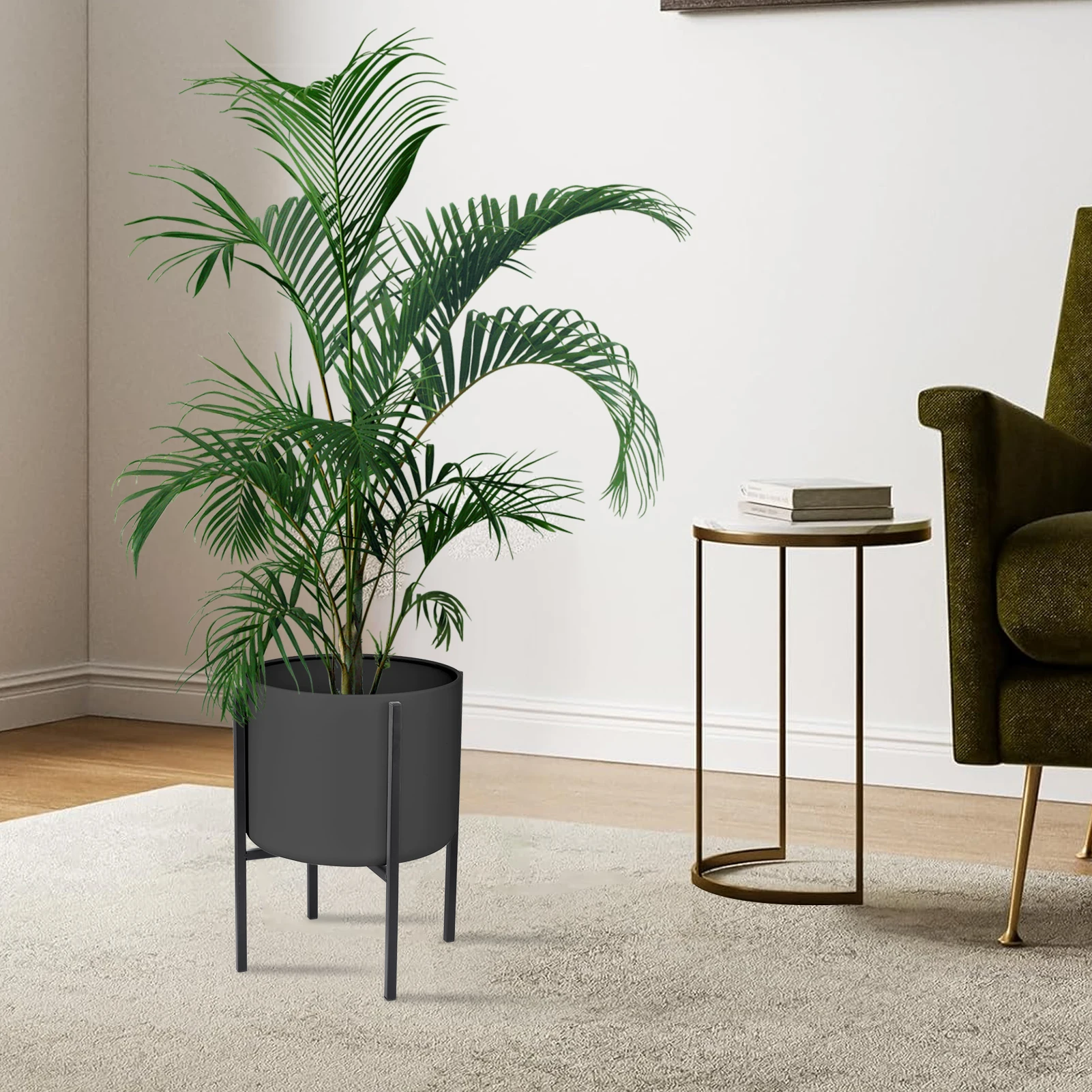 

Подставка для цветочного горшка с подставкой для цветочного горшка, цилиндрический горшок для дома, офиса, ресторана, кафе, сада, патио, лужайки