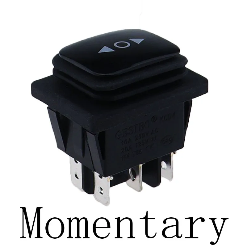 1PC Momentary (on)-off-(on) Waterproof 6Pin Rocker Switch 3 Position Locking ON-OFF-ON DSDT