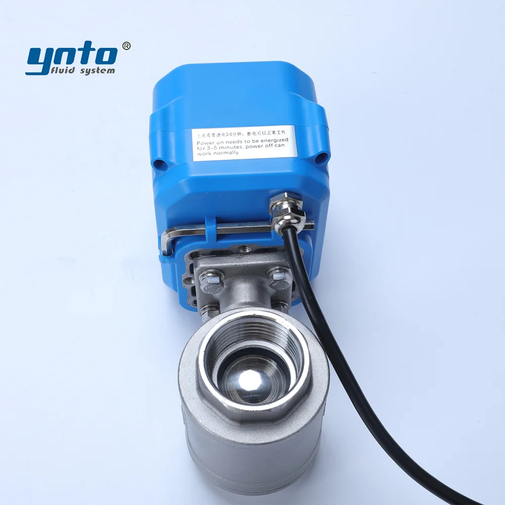 Industrial Quality IP65 Blue Version Electric 304 Stainless Steel Threaded Ball Valve for Water Treatment Equipment