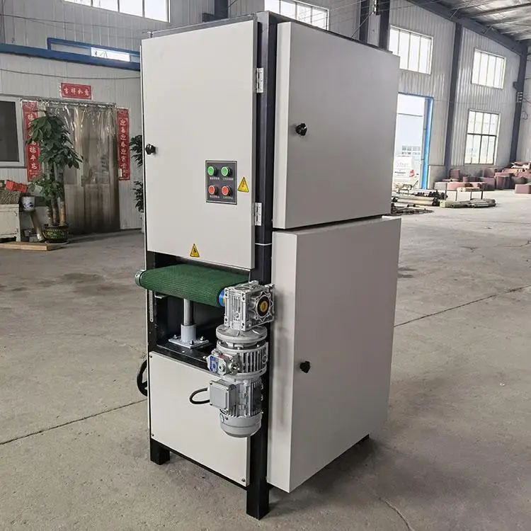 Flat Grinding Polishing Machine Deburring Rust Removing Stainless Steel Wire Drawing Sanding Belt 7.5kW Motor Engine 450kg China