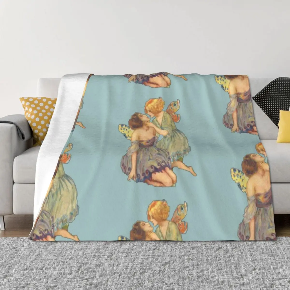 

Gay Fairies Throw Blanket Decoratives Decorative Throw Personalized Gift christmas decoration Blankets