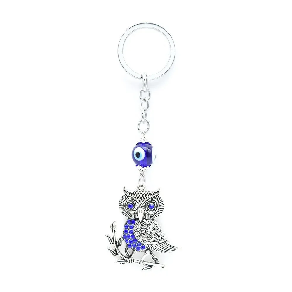 

Cute Owl Alloy Retro Style Car and Motorcycle Keychains Decorations Personalized Gifts High-end Anti Loss Figurines Pendants