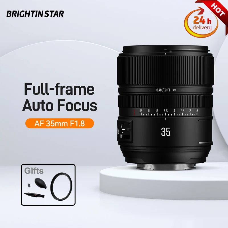 

Brightin Star AF 35mm F1.8 Full Frame Humanistic Portrait Fixed Focus Lens for Sony E mount Camera