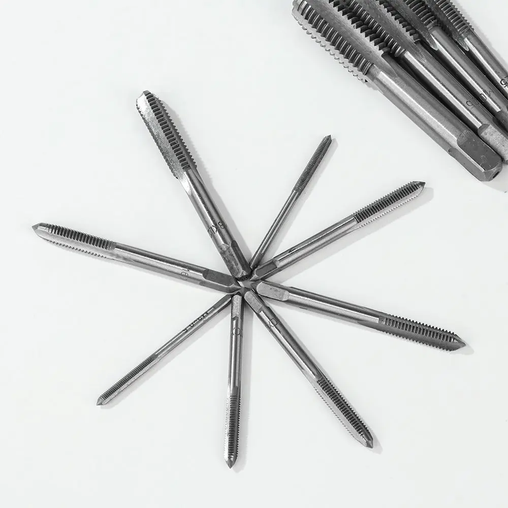 2PCS/Set M3~M14 Fluted Plug HSS Screw Threading Kit Hand Straight Flute Taps Thread Tap Set Metric Drill Bit