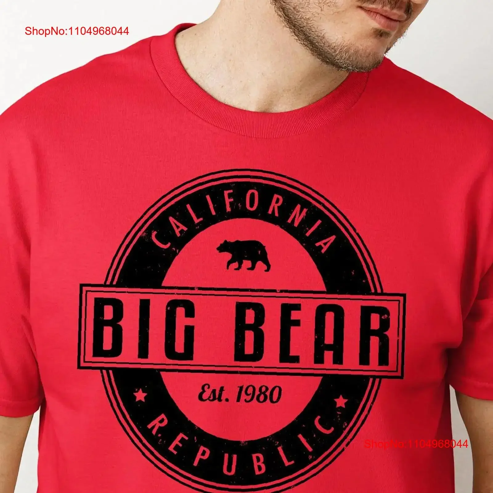 Camiseta Big Bear California State Cali, ropa de calle vintage lavada a la moda, ropa de diseñador transpirable y elegante para hombre, cómoda