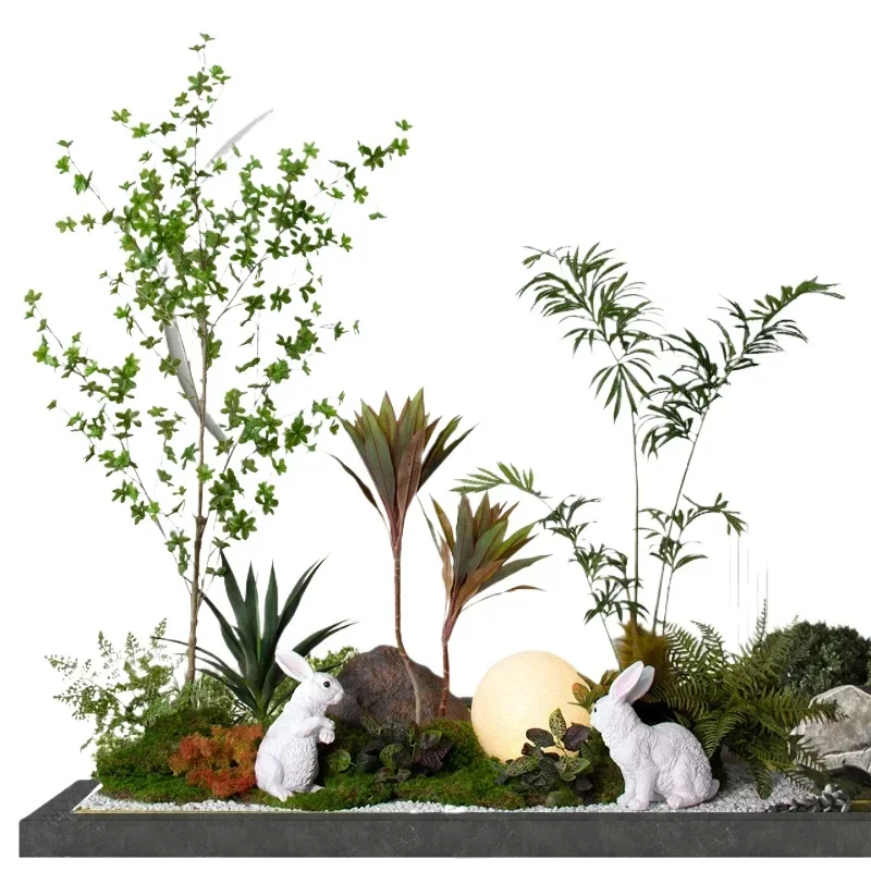 Simulation plant landscaping combination indoor stairwell floor fake green plants