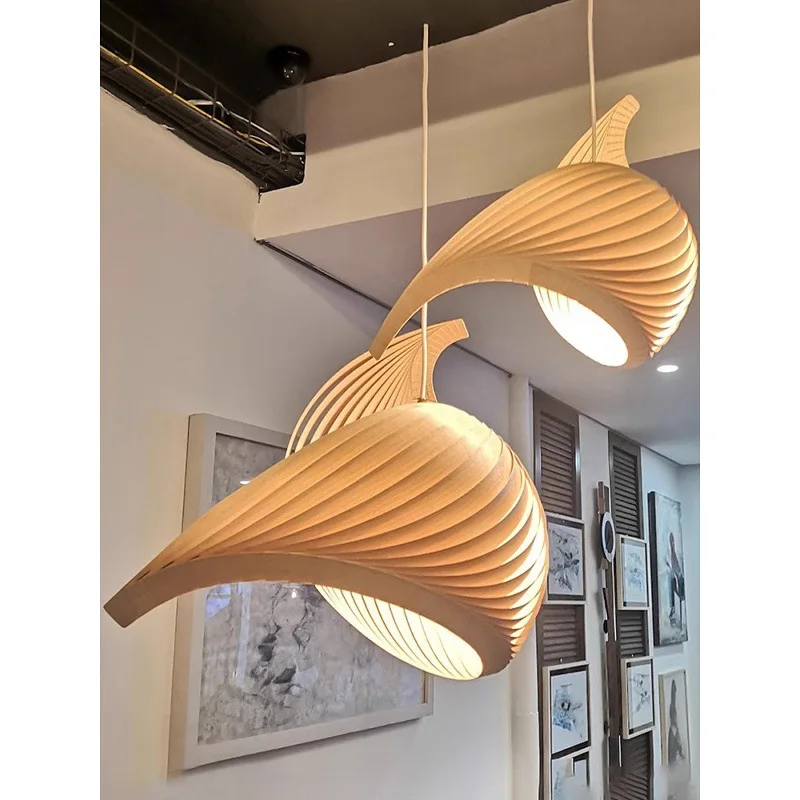 Creative conch art, duplex spiral staircase chandelier c