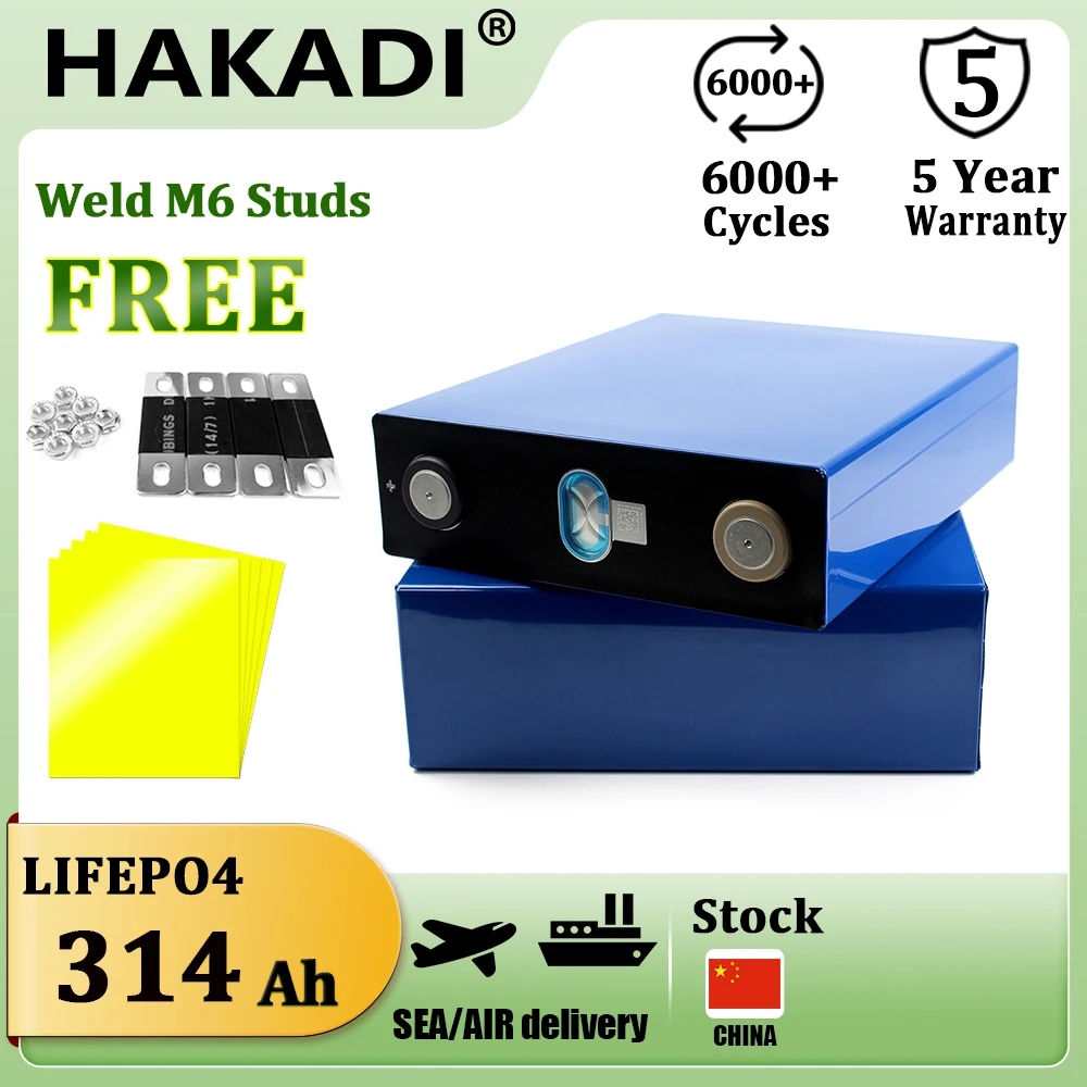 CATL Lifepo4 3.2V 314Ah Lifepo4 Prismatic Rechargeable Batteries 4-16PCS 6000+ Cycle Life For DIY Solar Energy Storage System RV