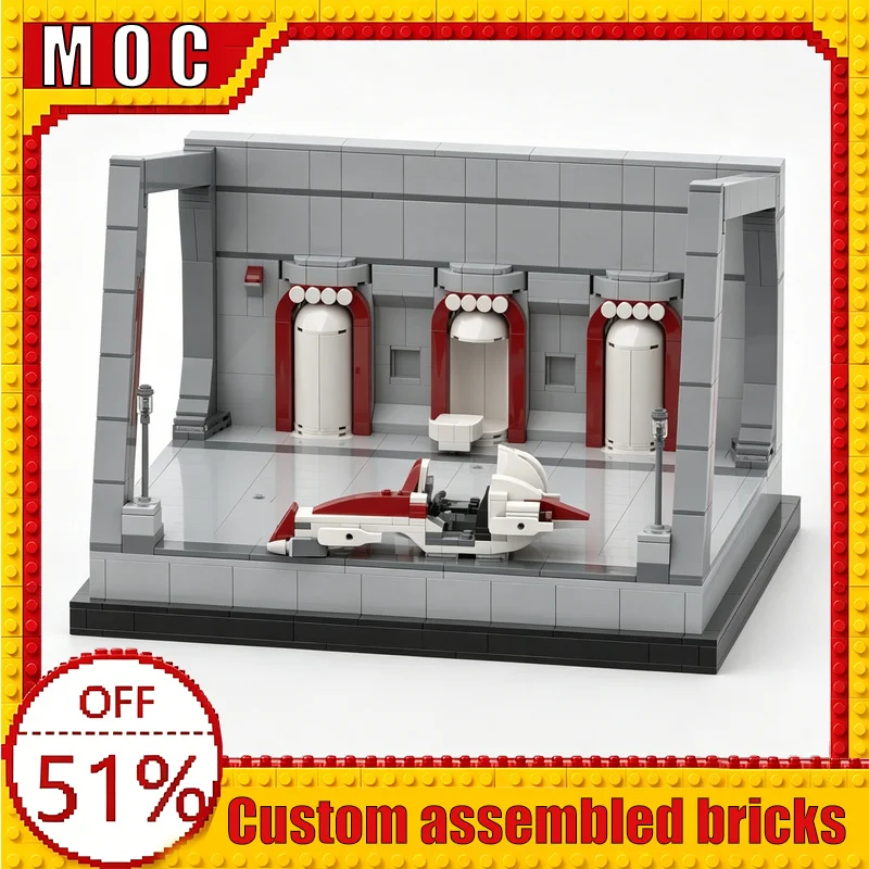 

786 Parts Cute Mini Character Escape Scene Sci-Fi Diorama MOC Building Blocks Model Boys DIY Assembly Educational Learning Gifts