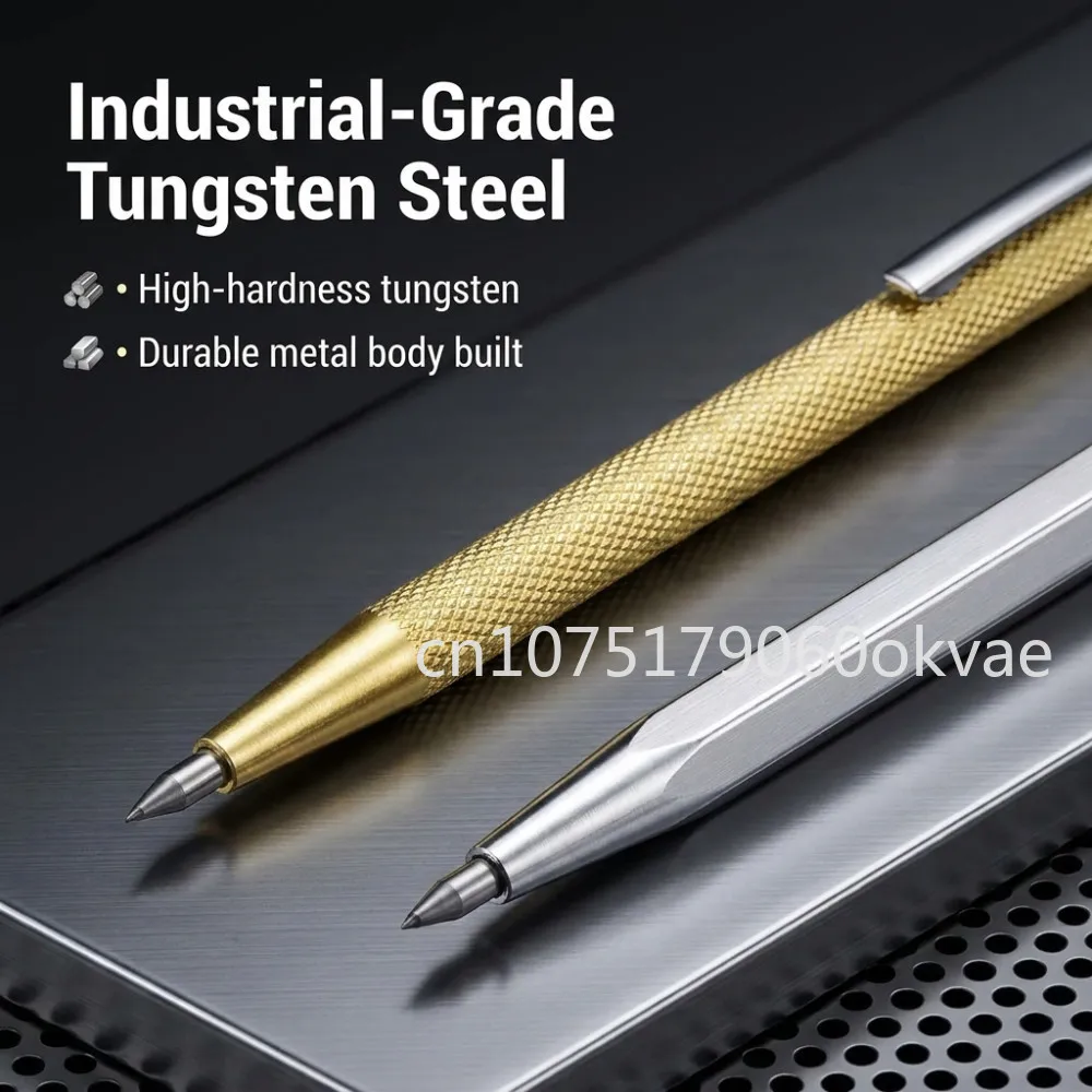 Tungsten Carbide Scriber Pen Industrial Grade Engraving Tool for Glass Ceramic Metal Tile Marking Hand Tool with Protective Cap