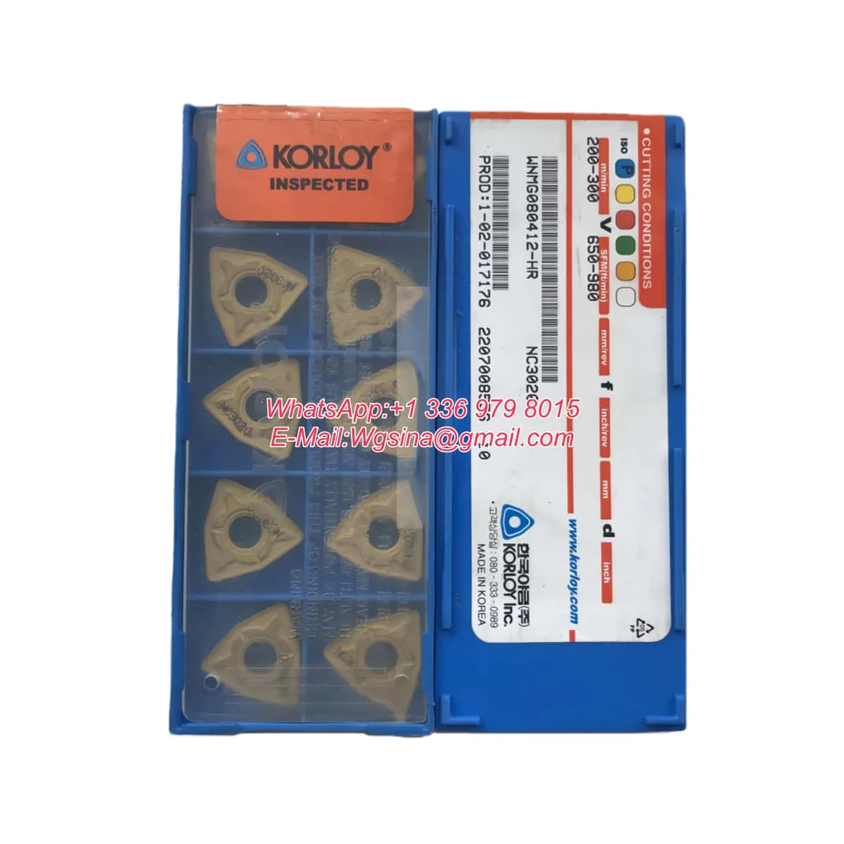 KORLOY Korea Original WNMG0804 Carbide Turning Insert VP2 PC8110 Medium Finishing CNC Lathe Cutting Tool 10pcs