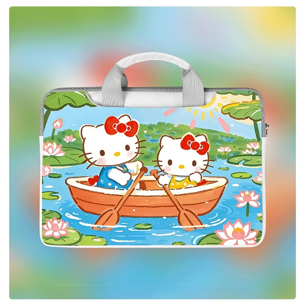 

Hello Kitty Party Laptop Bag 13 13.3 14 15 Inch Waterproof PU Cover Cute Cartoon Protective Case for Students Laptop Tablet Gift