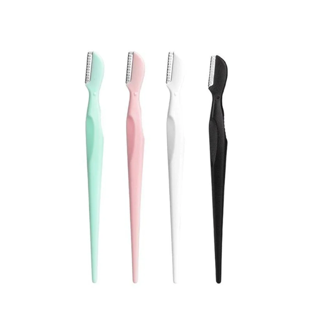 

2/4Pcs Straight Handle Round Head Eyebrow Trimmer Beauty Tools Beginner Anti-scratch Eyebrow Trimmer Eyebrow Razor