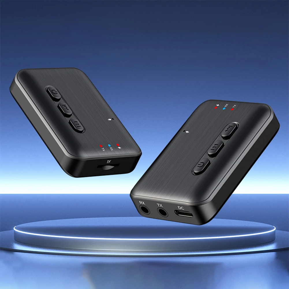 BT 5.3 Adapter Music Receiver 3.5mm AUX Audio Receiver Support TF Card Wireless Adapter for Home Speakers Wired Headphones