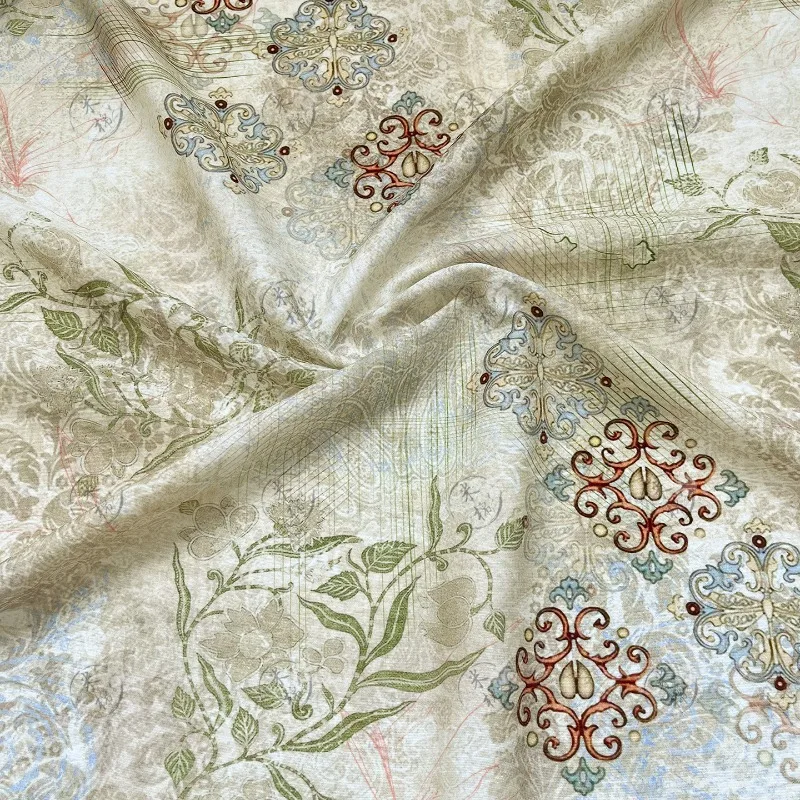 

Жаккардовая ткань с ромбом по метрам, китайское платье с цифровым принтом, блузка, материал Cheongsam Hanfu, текстиль, роскошные ткани для шитья