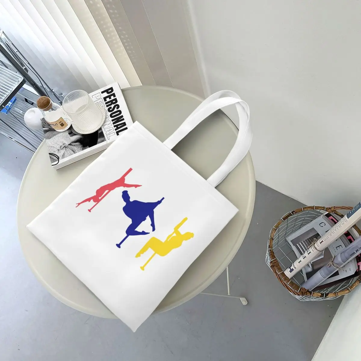 Hangback الضفدع القطب الرقص أرقام القطب الرقص أكياس التسوق قماش حمل حقيبة قابلة لإعادة الاستخدام للنساء حقيبة كتف حقيبة يد للسفر #1