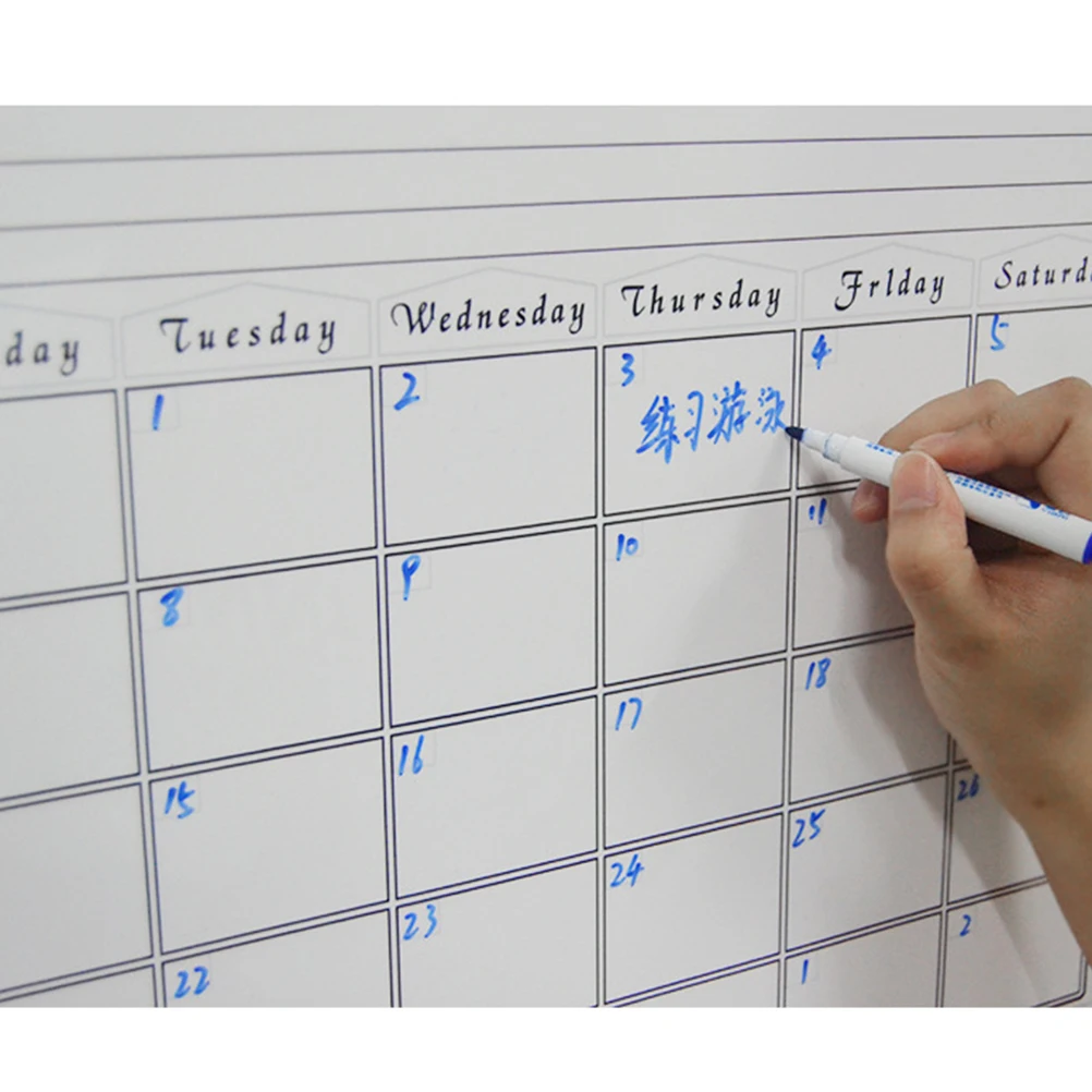 

Magnetic Calendar Stickers 30x42cm Removable Monthly Labels for Fridge Organizer Index Divider Tabs Writeable Memo Pad Calendar