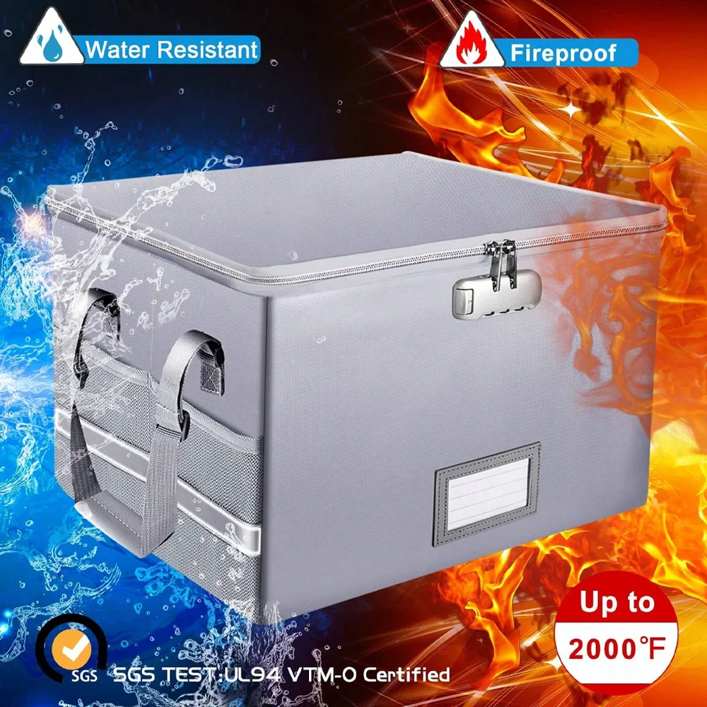 

Fireproof waterproof folding file organizer, suitable for office and home, easy to organize all kinds of documents
