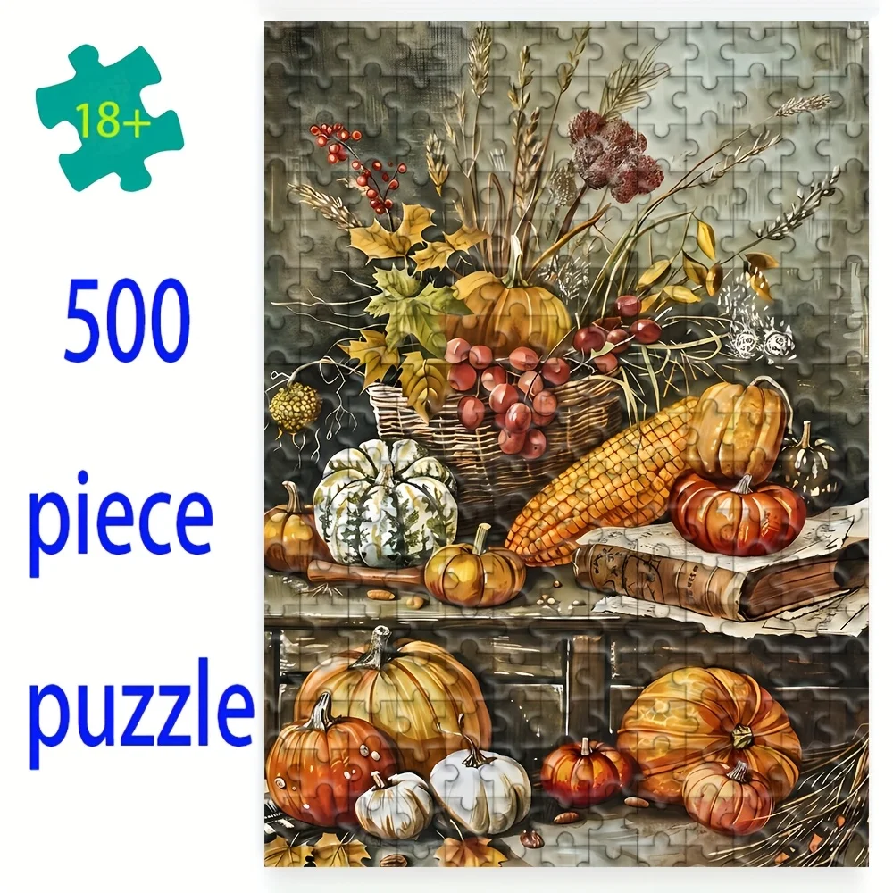 500/1000pcs Adult Puzzle | High-Quality, Stress-Relieving Fun Family Game, Ideal for Birthdays, Christmas, Halloween, and Gift