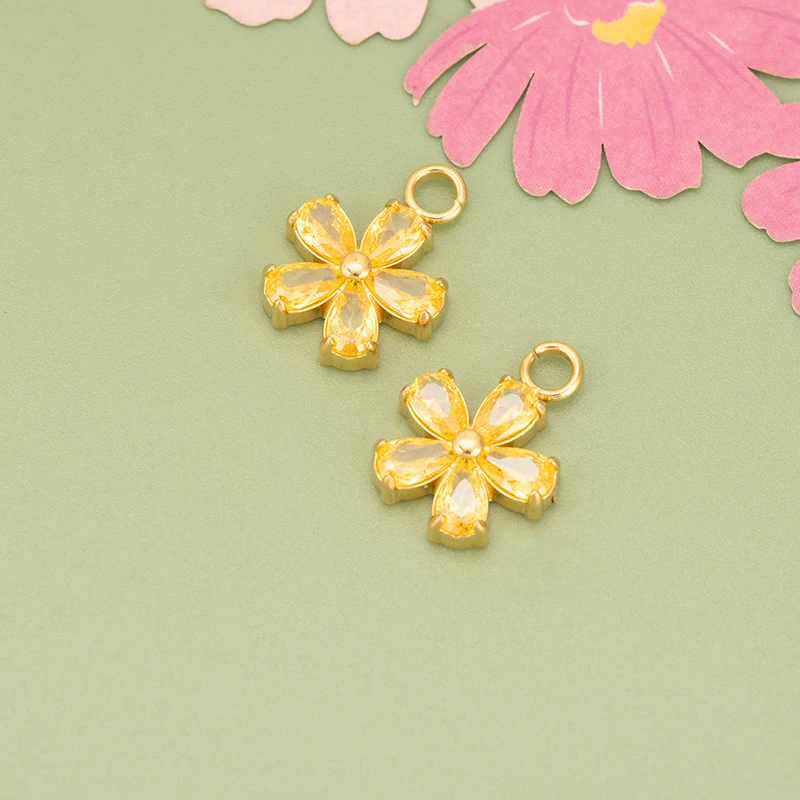 assoonas, 4 Stück/Set, MI70, wasserdichte Schmuckaccessoires, 316L-Edelstahl, Zirkonia, Anhänger, Schmuckzubehör, DIY-Anhänger – Detail 4
