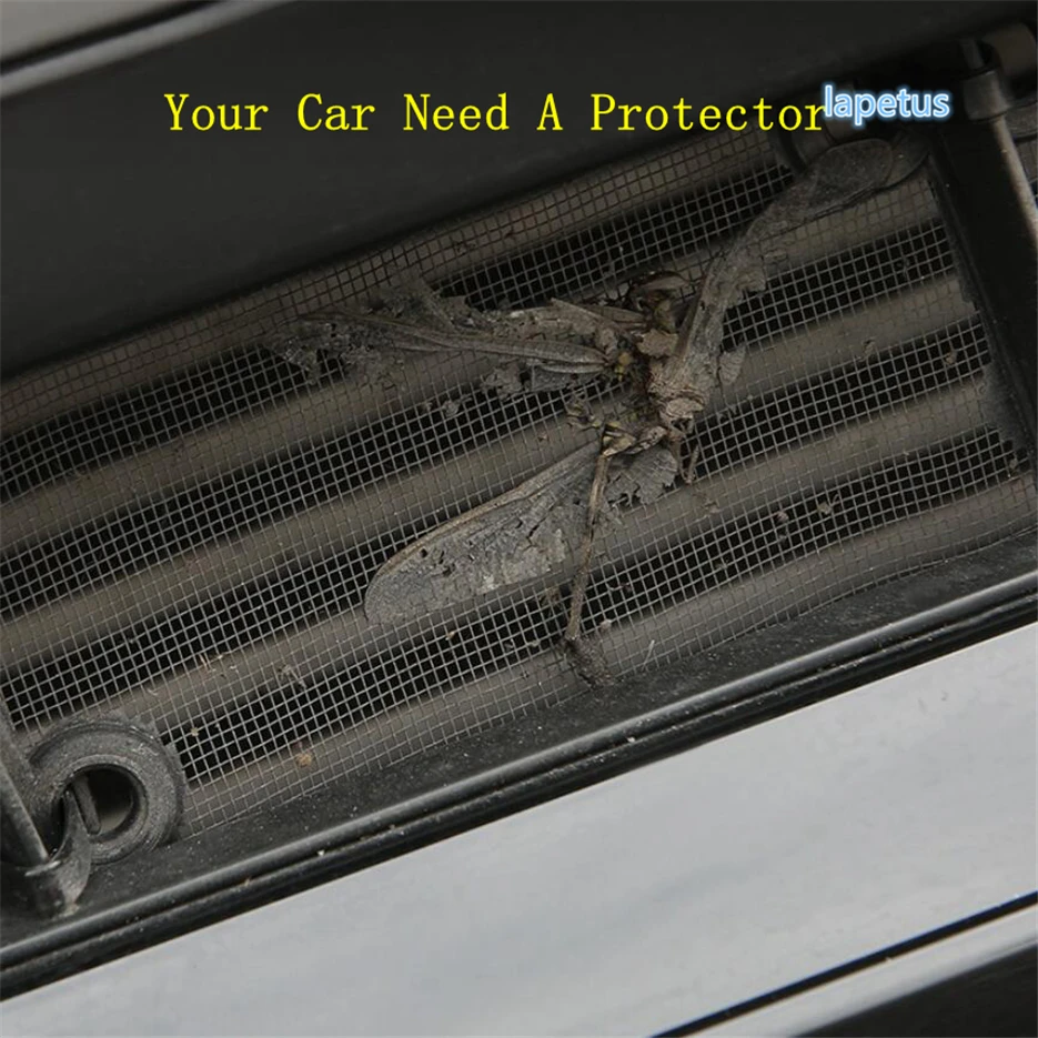 Middle Center Insect Screening Metal Mesh Front Grille Net Protector Cover Trim For Chery Tiggo 8 Pro 2021 2022 Car Accessories